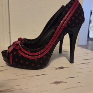Elegant Black and Red Women's Heels